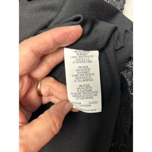 ONYX Nite Womens Size XL Black Lace Overlay‎ Skirt Back Zip Goth Gothic Party - Picture 8 of 10